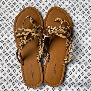 American Eagle Leopard Print Sandals